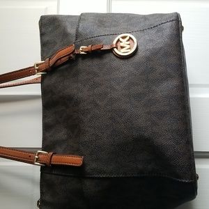 Michael Kors Dark Brown & Tan Tote